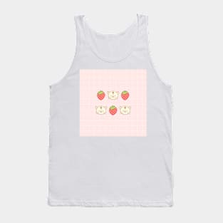 a cute character with strawberries Tank Top